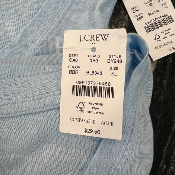 NWT J. Crew Women's Light Blue Breeze Girlfriend Tank Top - Picture 8 of 10